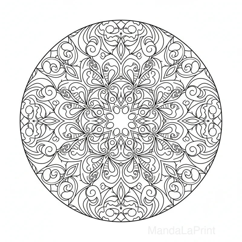 Mandala Courbes Organiques #26