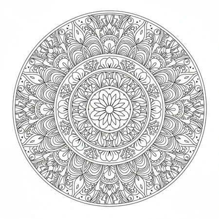 Coloriage Mandala Zentangle #5