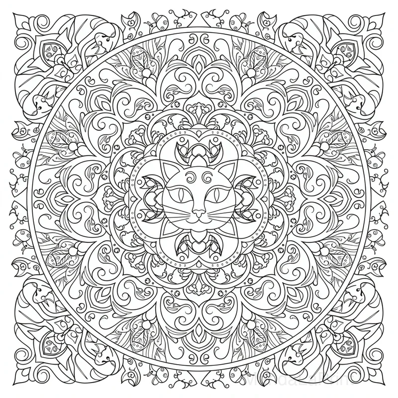 Katze Mandala #10