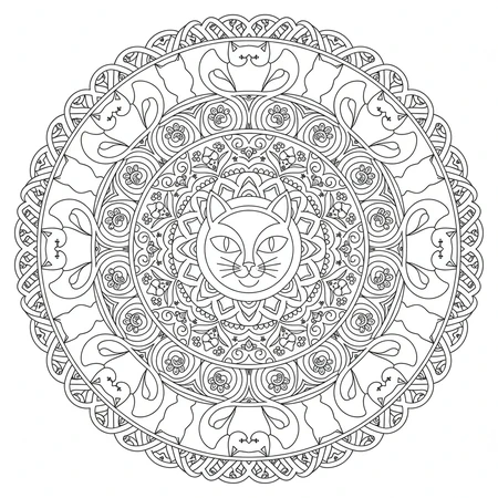 Cat Mandala #7