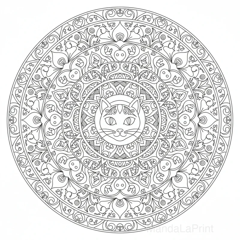 Katze Mandala #2