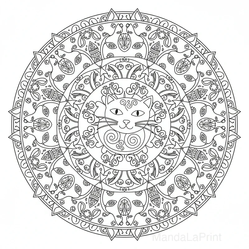 Katze Mandala #1