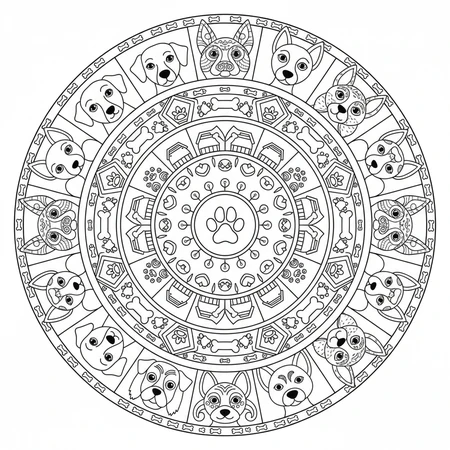 Mandala Chien #18