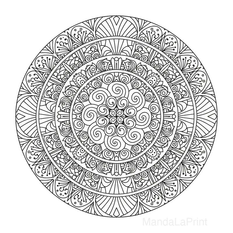 Zentangle Mandala Colorir #9