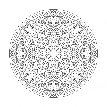 Coloriage Mandala Zentangle #6
