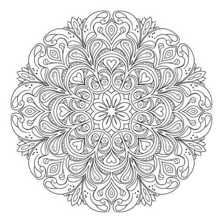 Mandala Courbes Organiques #23