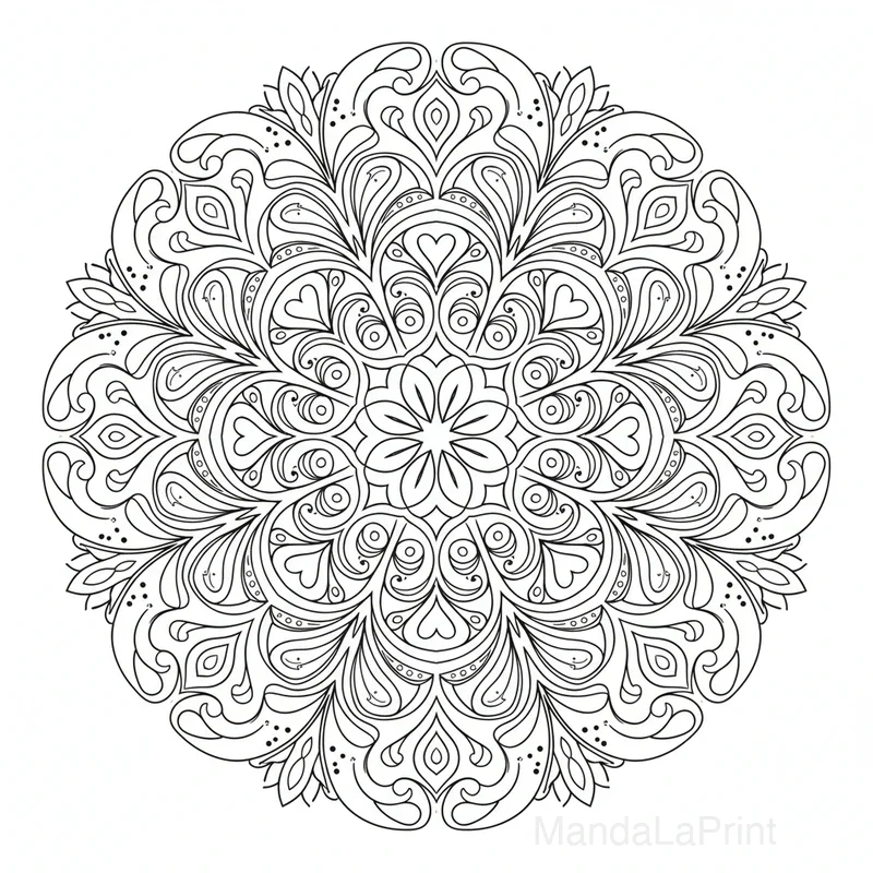 Mandala Courbes Organiques #23