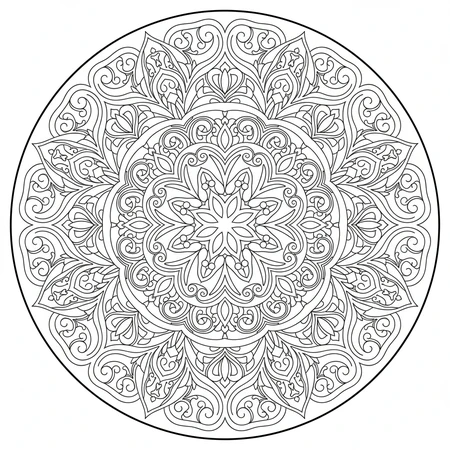 Coloriage Mandala Zentangle #5