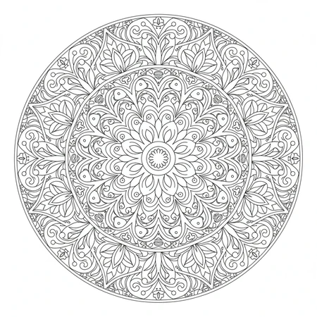 Coloriage Mandala Zentangle #1