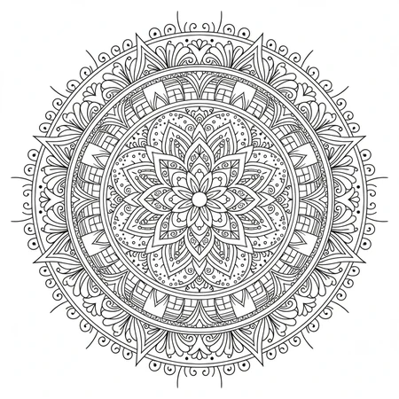 Mandala Zentangle #18