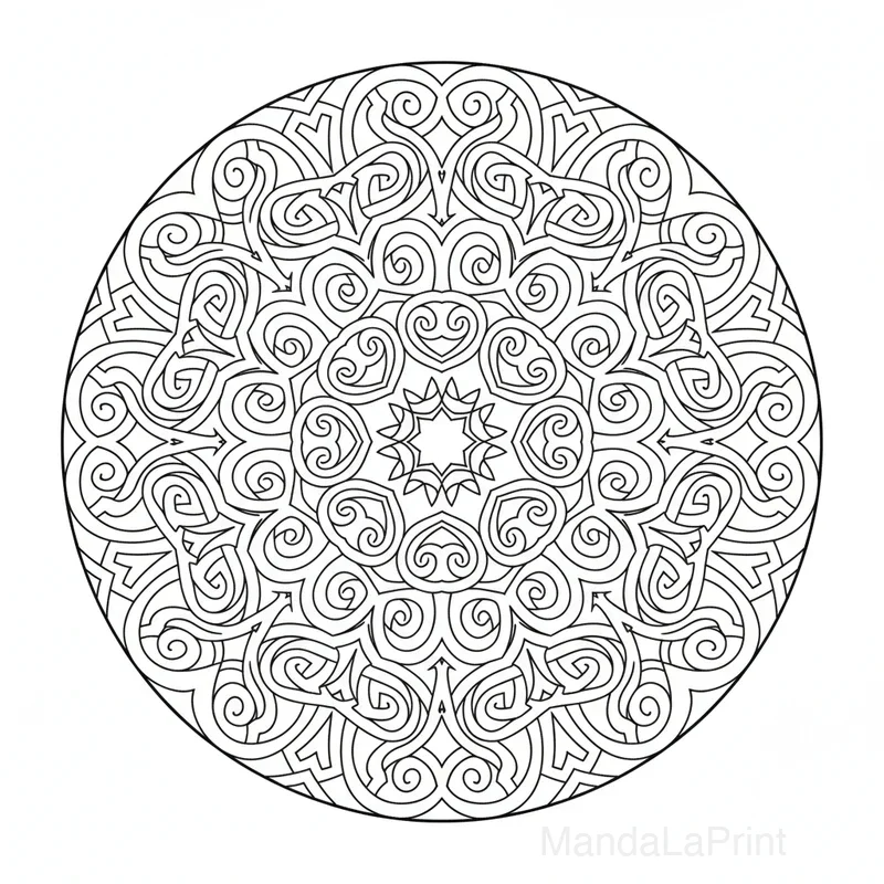 Zentangle Mandala Coloriage #7