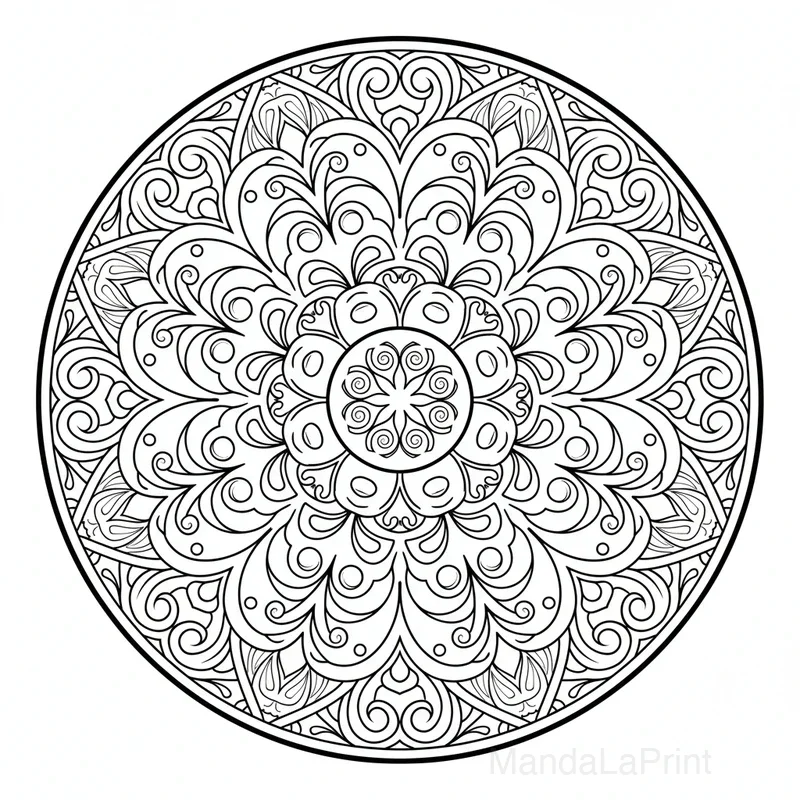 Mandala Courbes Organiques #25