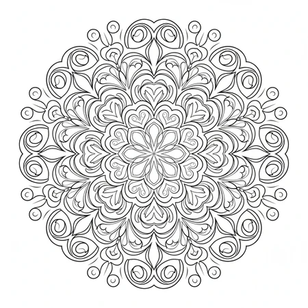 Mandala Courbes Organiques #22