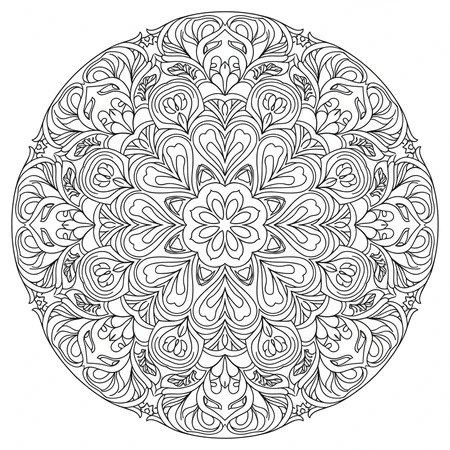 Mandala Courbes Organiques #23