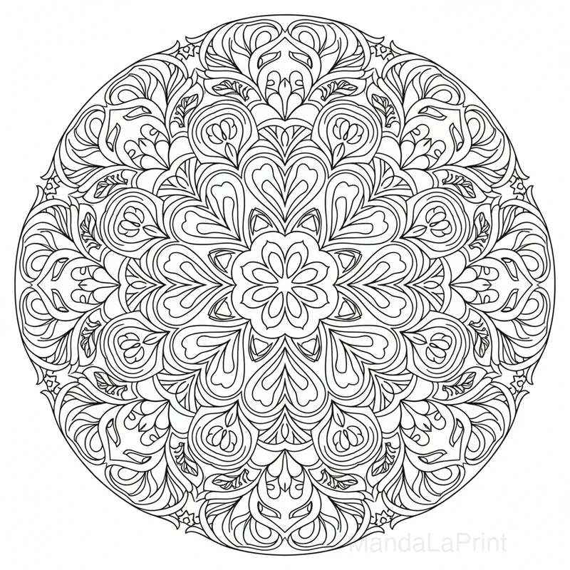 Mandala Courbes Organiques #23