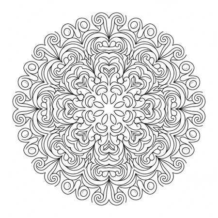 Mandala Courbes Organiques #27