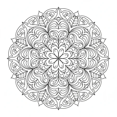 Mandala Courbes Organiques #30