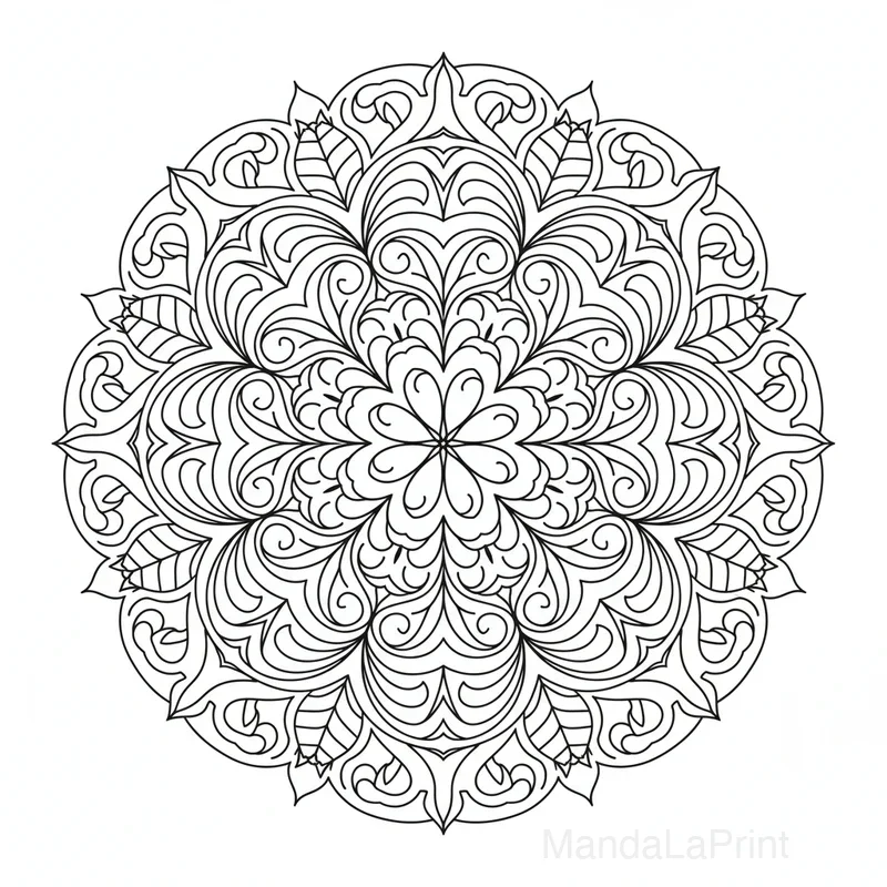 Mandala Courbes Organiques #30