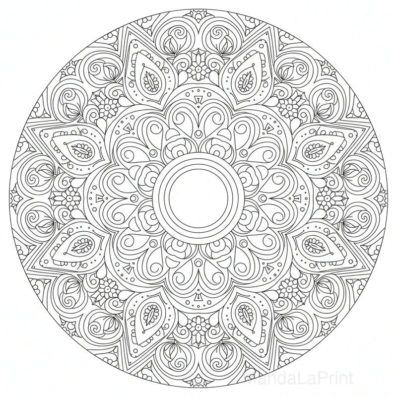 Artistique Abstrait Mandala #3