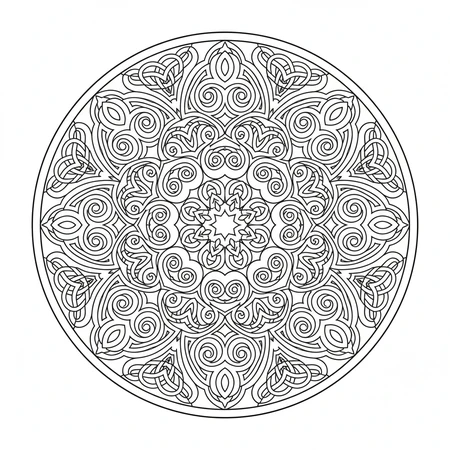 Coloriage Mandala Zentangle #16