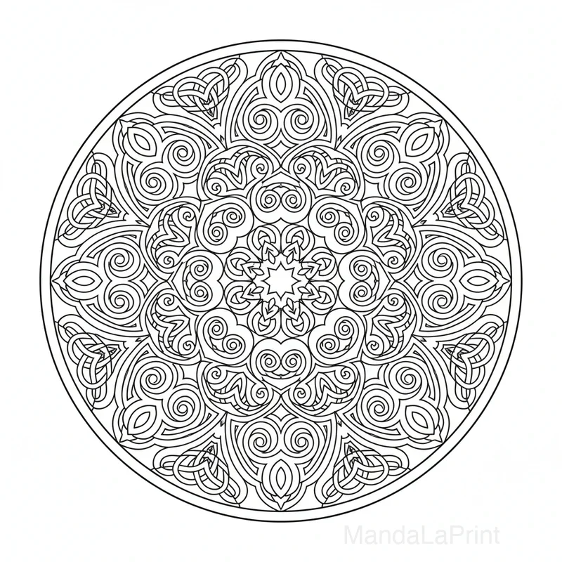 Coloriage Mandala Zentangle #16