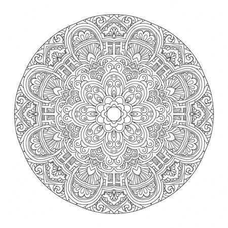 Coloriage Mandala Zentangle #10