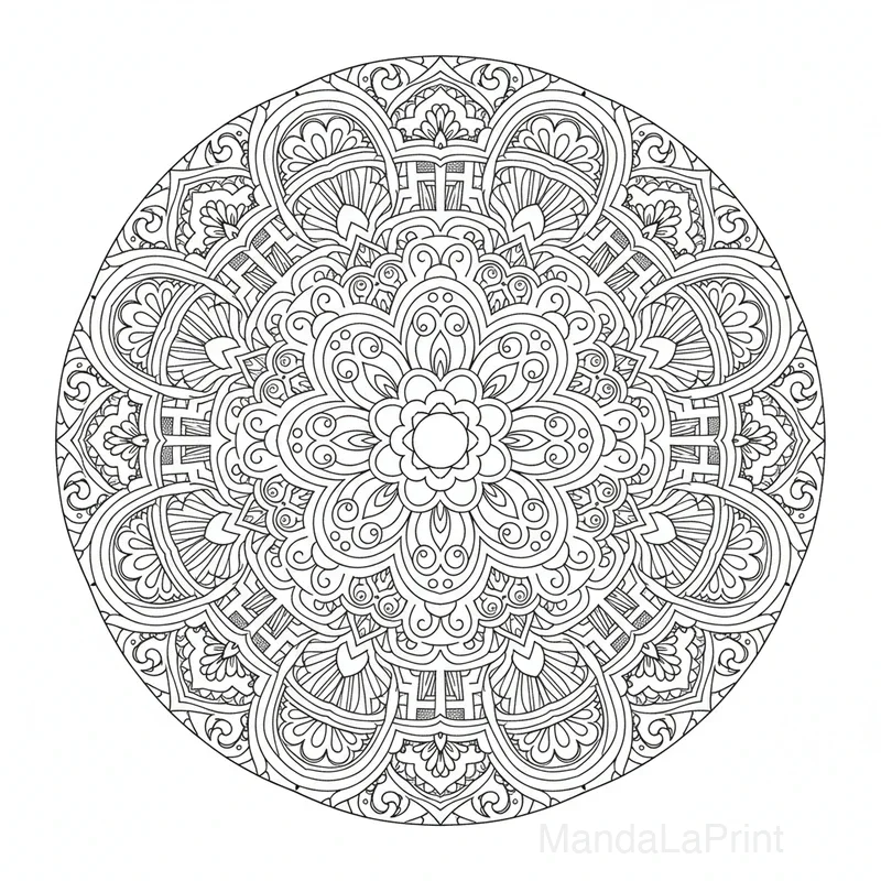 Art Nouveau Mandala #10