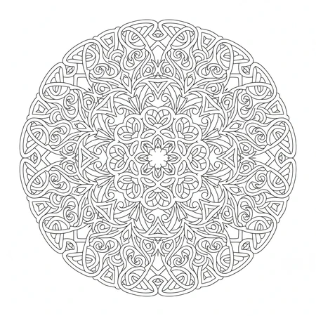 Coloriage Mandala Zentangle #2