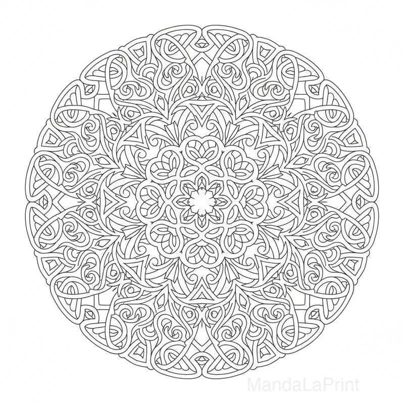 Coloriage Mandala Zentangle #2