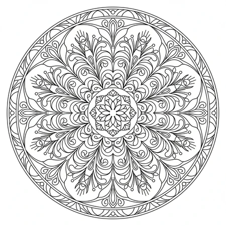 Coloriage Mandala Zentangle #18