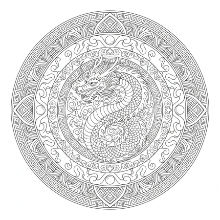 Mandala Dragon #19