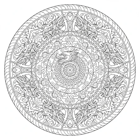 Mandala Dragon #9