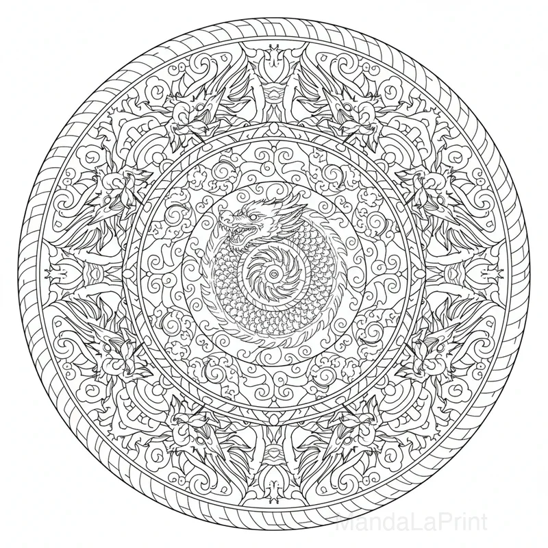 Mandala Dragon #9
