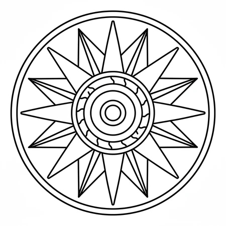Mandala Facile à Colorier #13