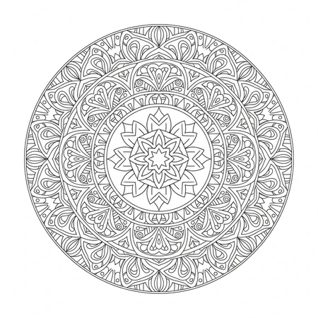 Mandala Étoile Symétrique #33