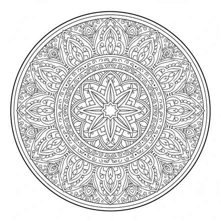 Mandala Étoile Symétrique #37