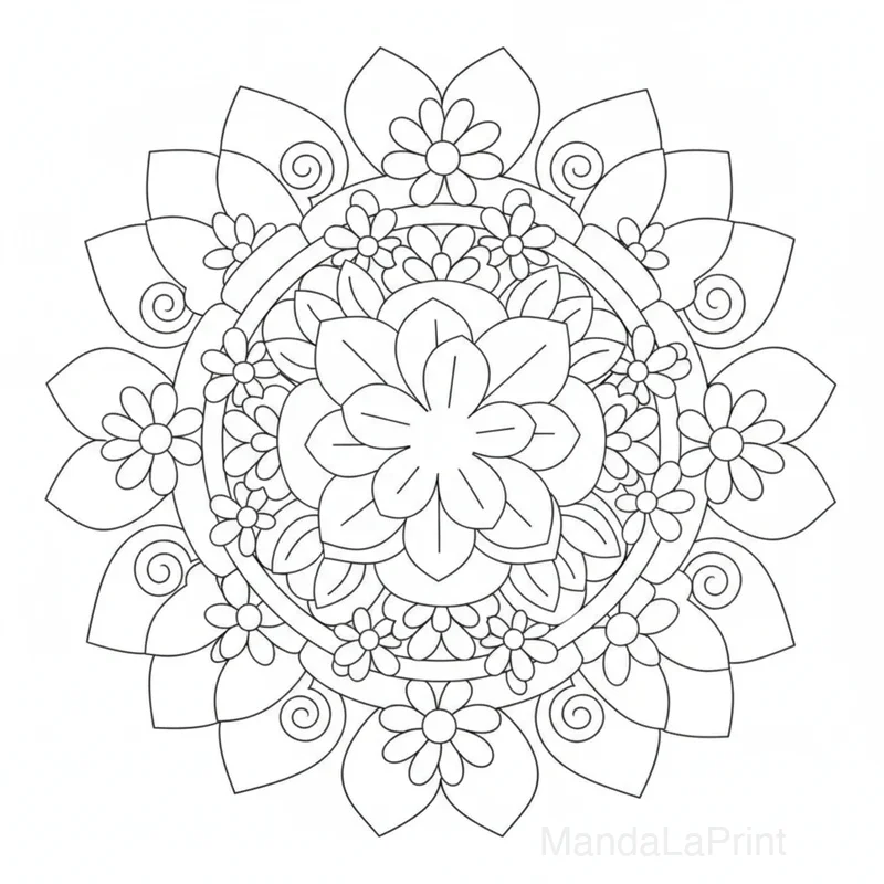 Simple Mandala pour Débutants #6