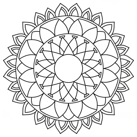 Mandala Formes Géométriques Simple #30
