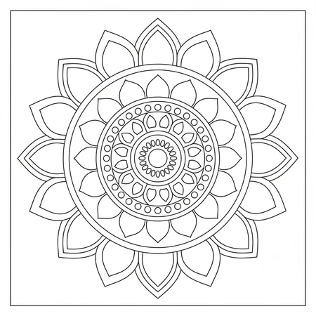 Mandala Cercles et Pétales #32