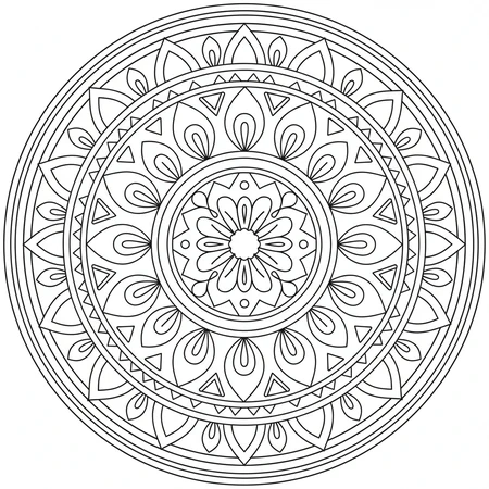 Mandala Simple pour Débutants #12