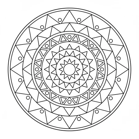 Mandala Débutant Zen #5