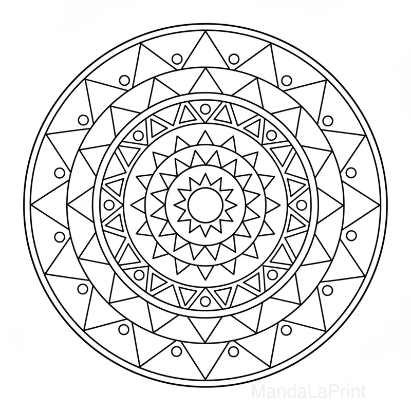 Mandala Débutant Zen #5