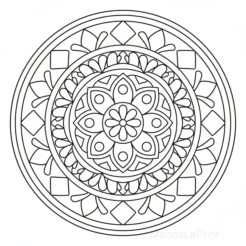 Mandala Mandala Enfant para Colorear #43