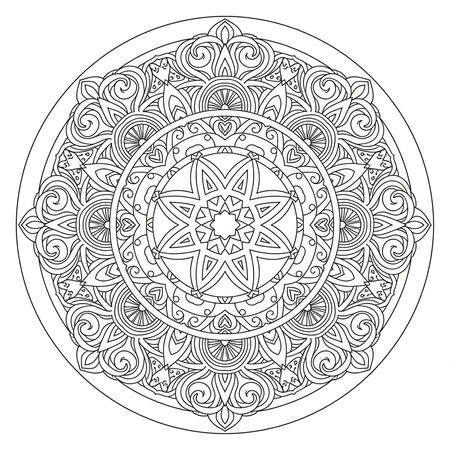 Mandala Étoile Symétrique #34