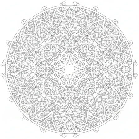 Mandala Étoile Symétrique #35