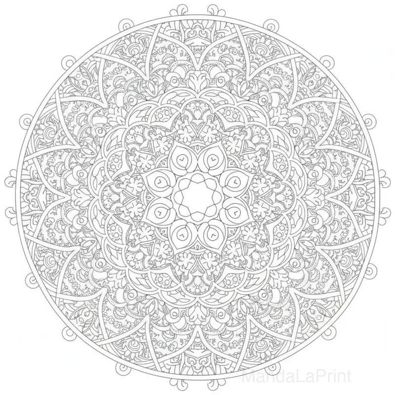 Simétrico Estrella Mandala #35