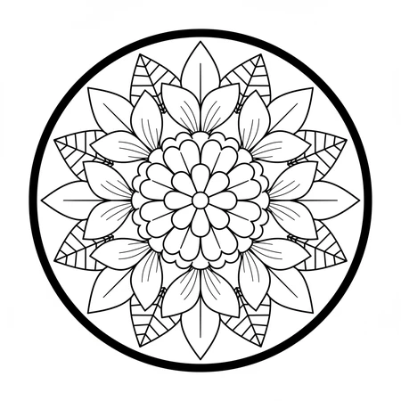 Mandala Facile à Colorier #24
