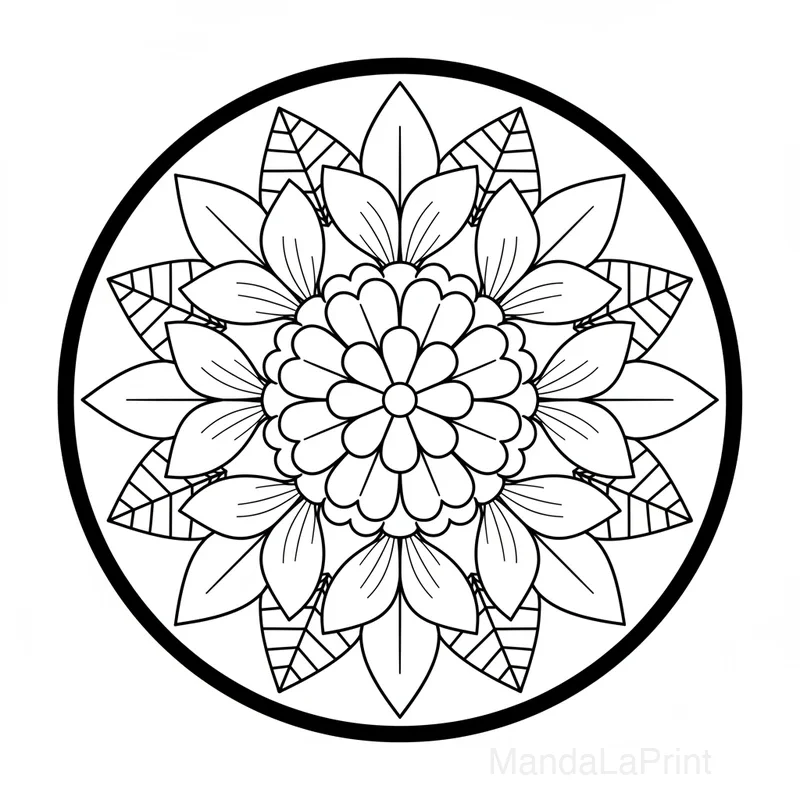 Kinder Mandala Ausmalbild #24