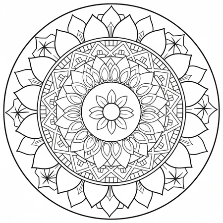 Mandala Débutant Zen #16