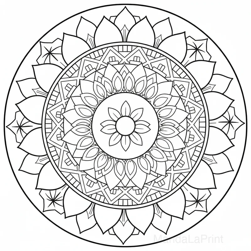 Enfants Mandala Coloriage #16